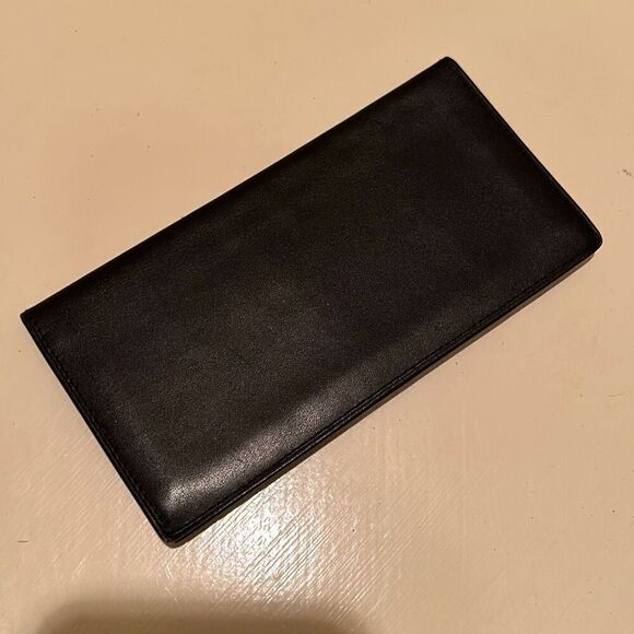 Dunhill Bifold Long Wallet Black Leather Minimalist Contemporary Professional - Picture 2 of 10